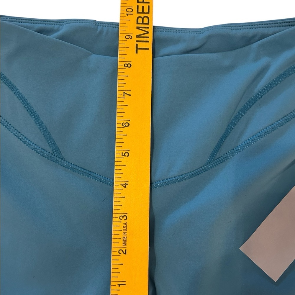 New MONO B Women’s Contour Seam Flared Leggings Color Blue Jay Size Small NWT - Picture 9 of 11